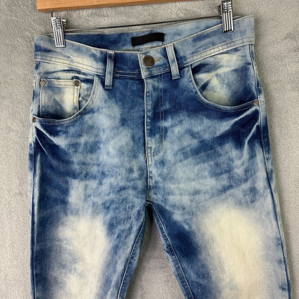 GS-115 Jeans Womens 29‎ Acid Wash Blue Stretch Denim - Picture 2 of 12
